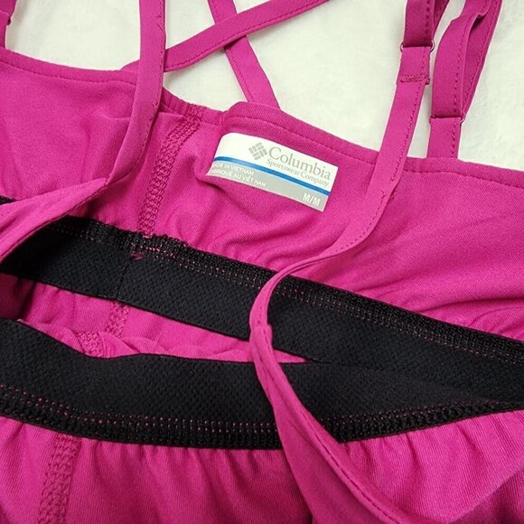 NWT Columbia Pleasant Creek Stretch Active Dress w/ Built in Shorts Pink Medium - Picture 6 of 7